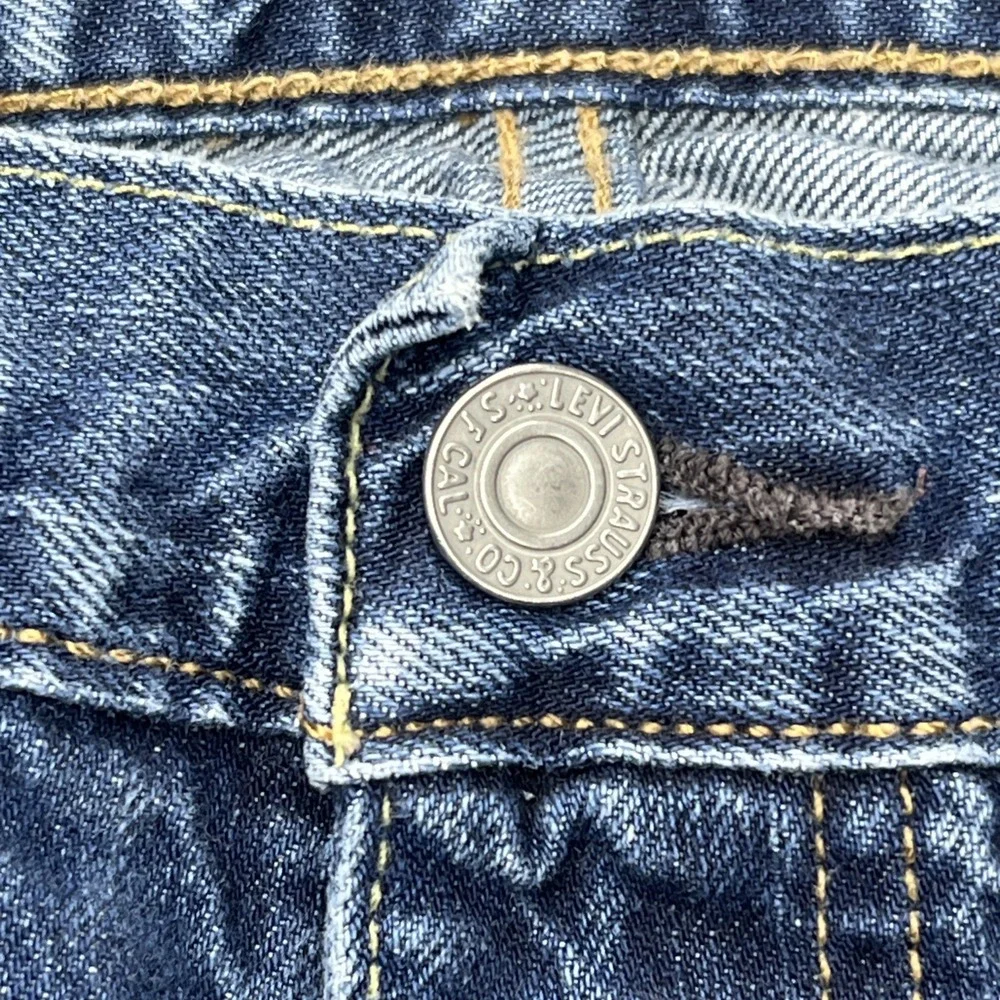 Levi's 511 Slim Fit Blue Distressed Jeans Mens Size 32x34